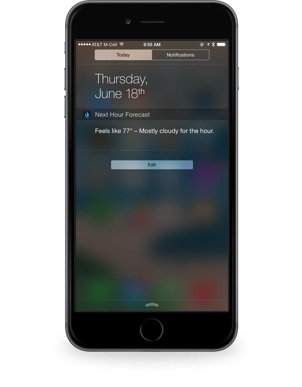 Dark Sky iOS 8 widget