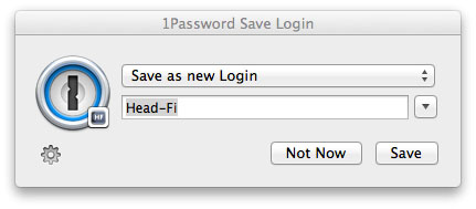 1Password Save Login