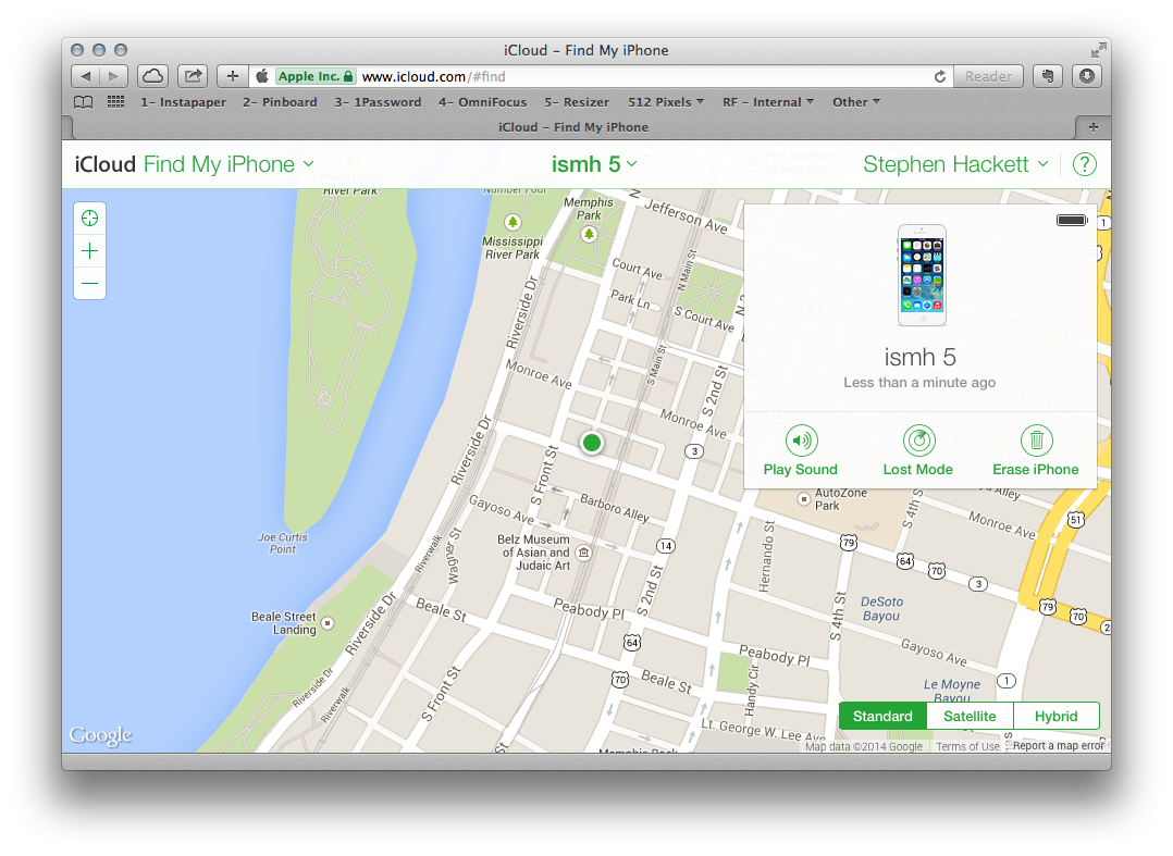 Find my iPhone online