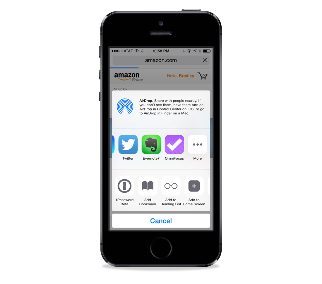 OmniFocus 2 sharing extension in iOS 8