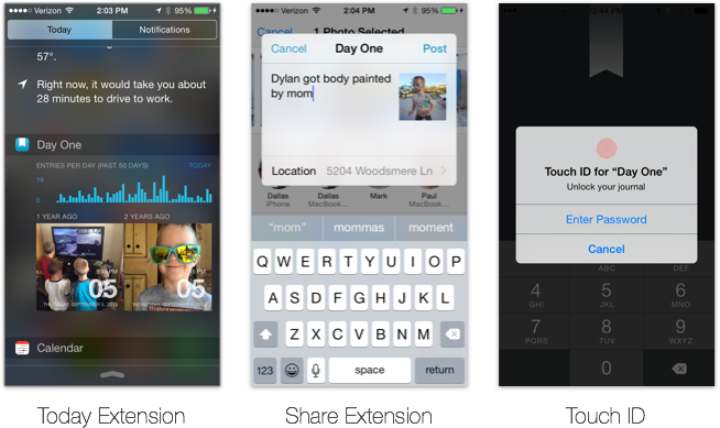 Day One for iOS 8
