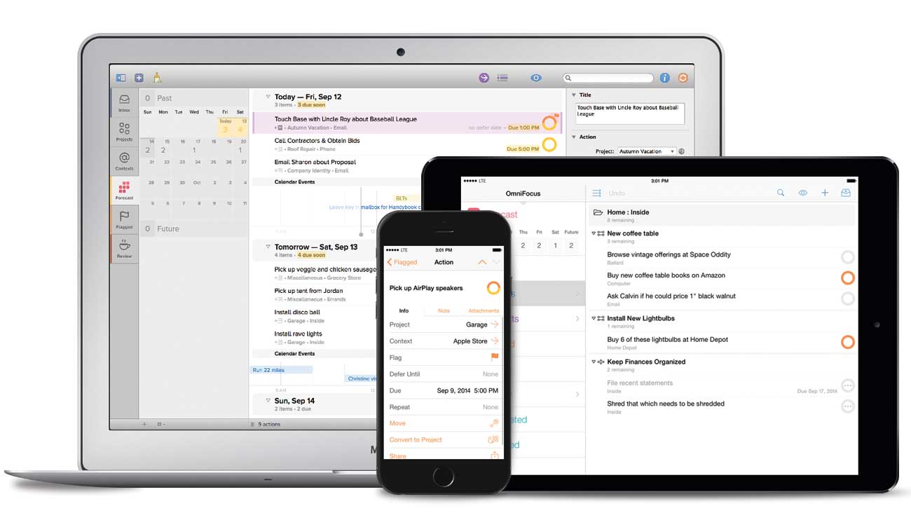 OmniFocus for iPad, iPhone, and Mac