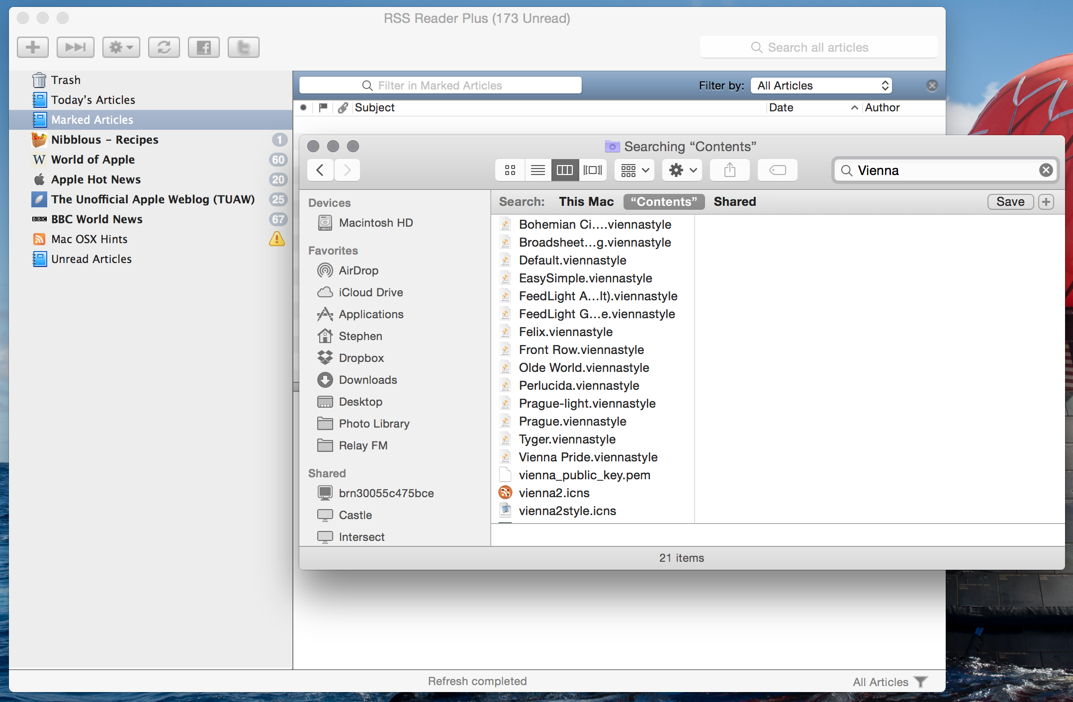 rss reader mac