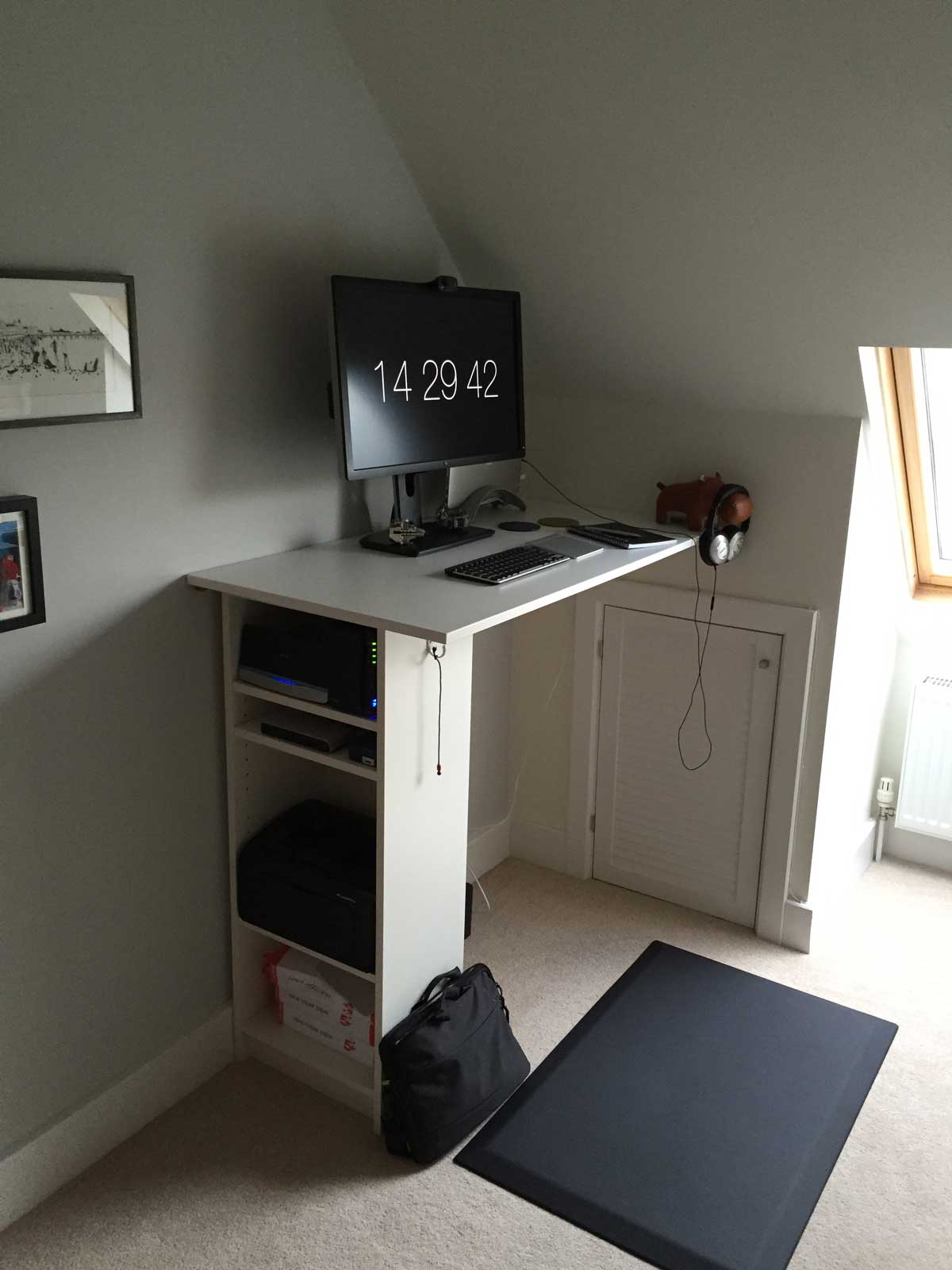 Andy Croll's standing desk setup