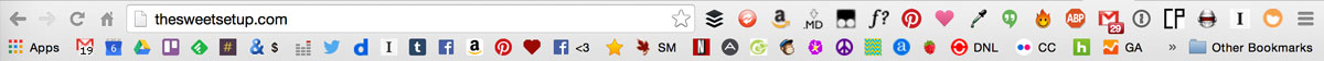 Chrome bookmarks bar