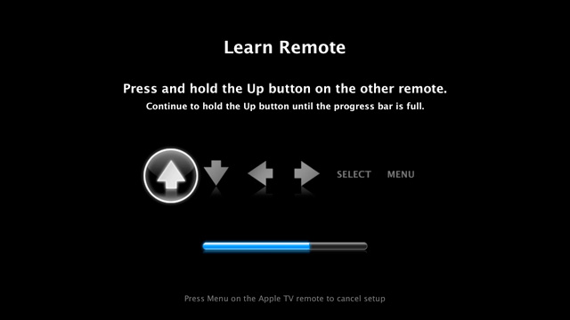 Apple TV new remote screen