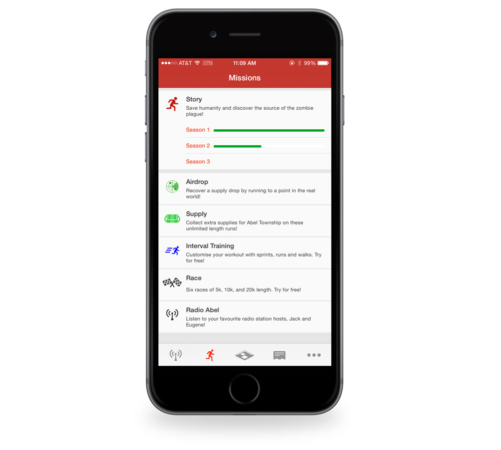 Zombies, Run! missions