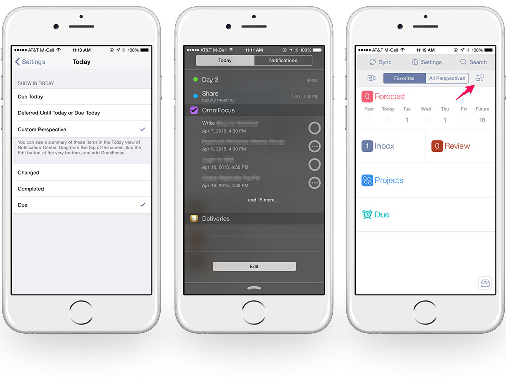 OmniFocus mockup