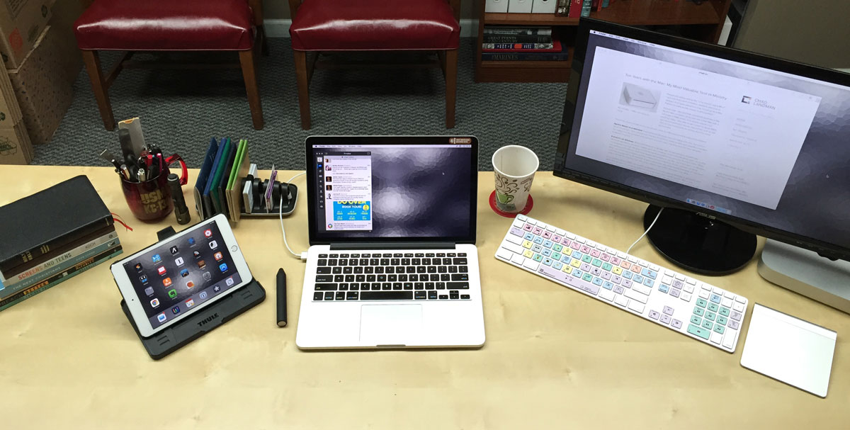 Chad Landman's desk