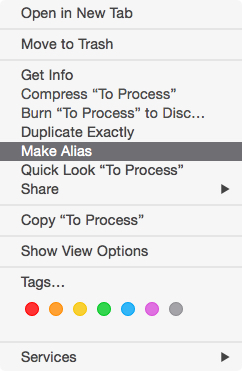 Create a folder alias