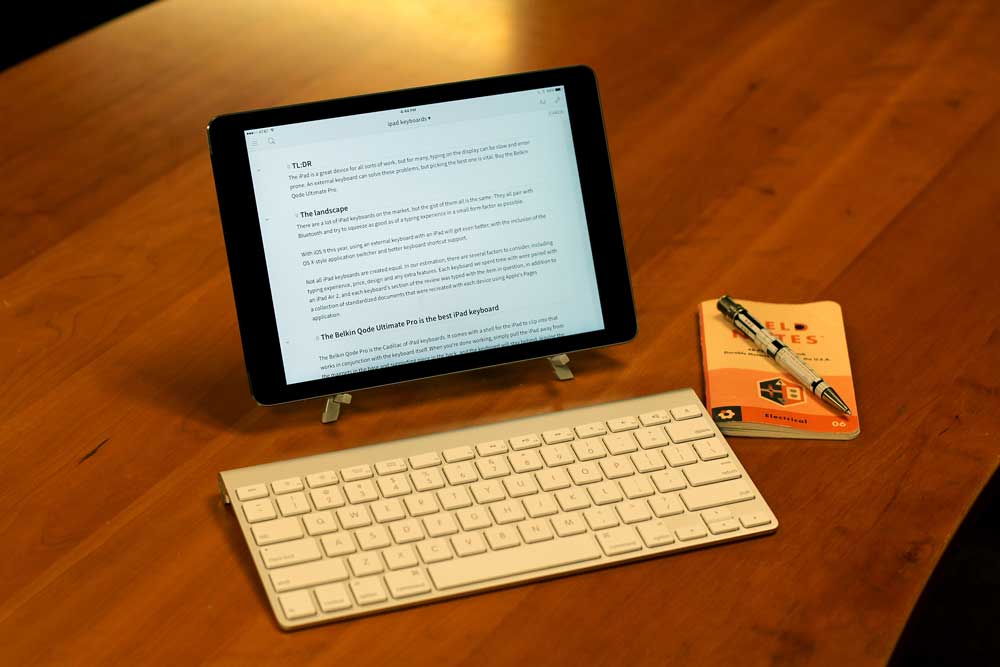 Apple Bluetooth keyboard and stand