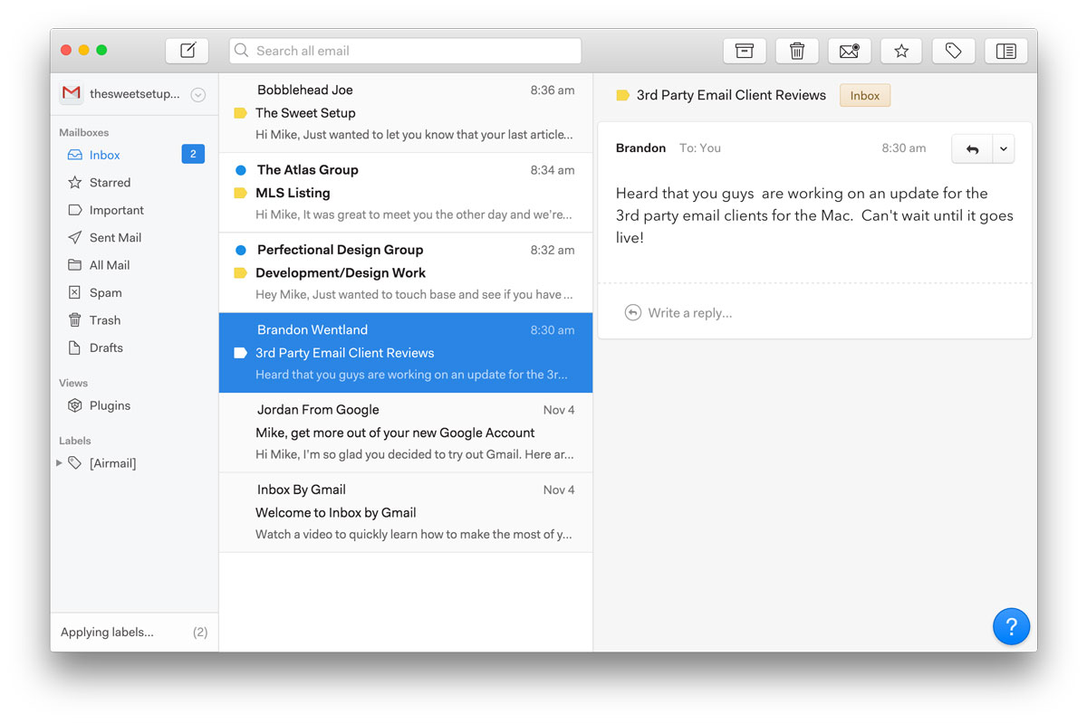 Light Email Client For Mac