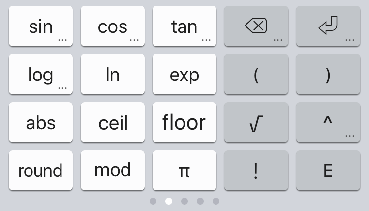 Soulver secondary keyboard