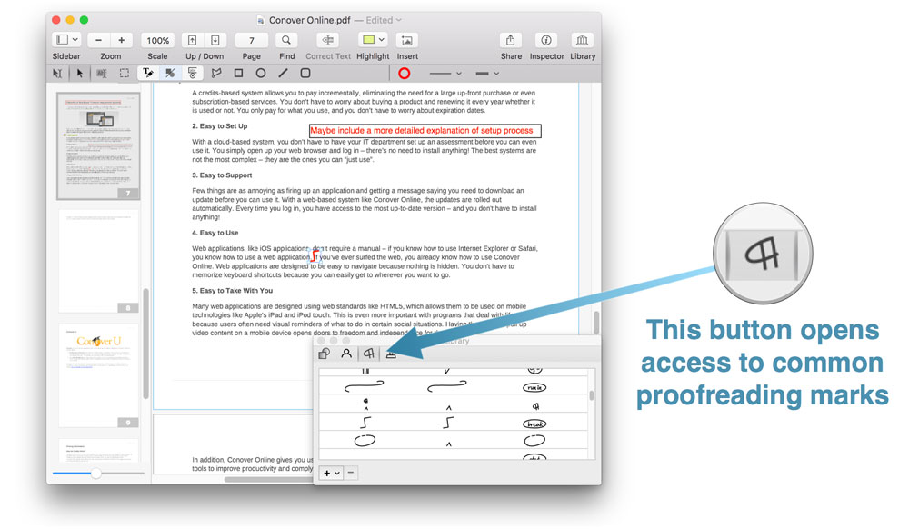 Proofreading marks - PDFpen