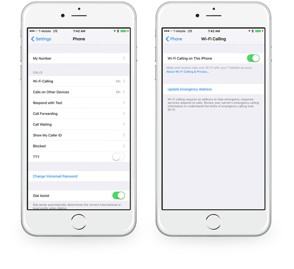 how to call someone using wifi on iphone