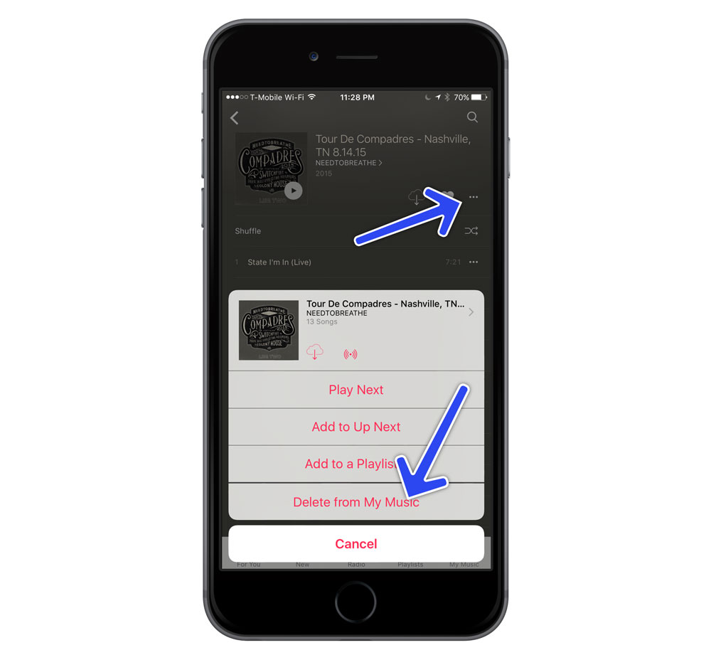 Delete song from iCloud Music Library