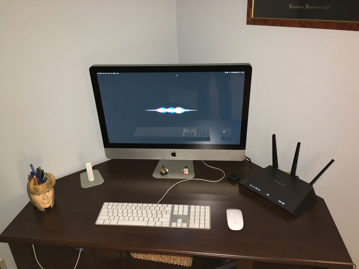 Troy Patterson's iMac and desk