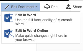 Microsoft editing options online