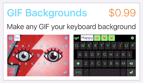 iGIF animated GIF keyboard theme