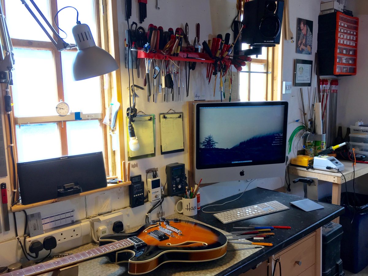 Gerry Hayes' Workshop Mac setup