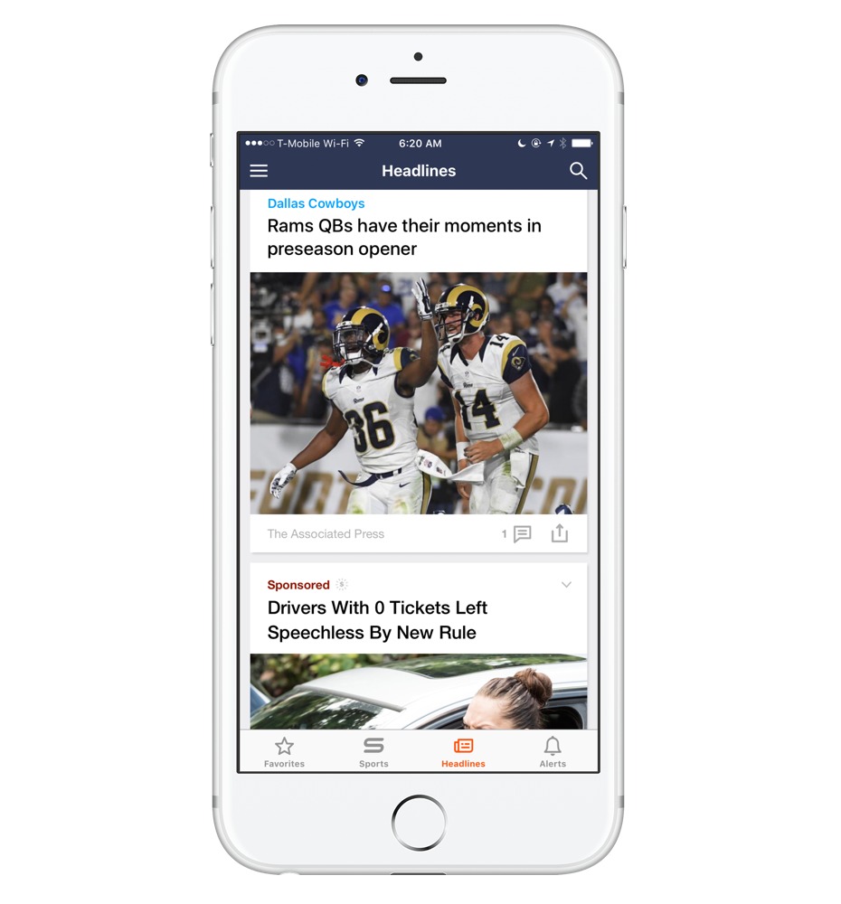 Yahoo Sports: Scores And News For Apple TV By Yahoo