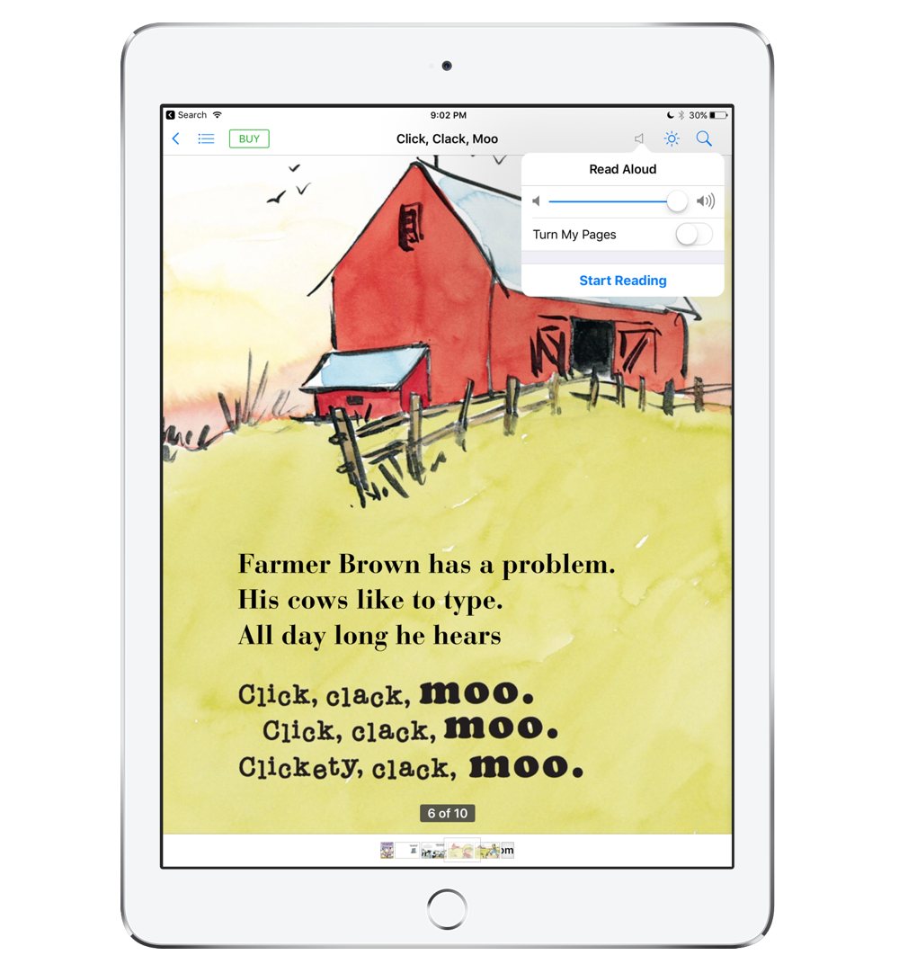 Read Aloud books in iBooks