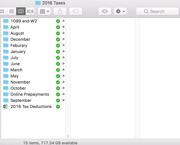 Expense organization on Mac