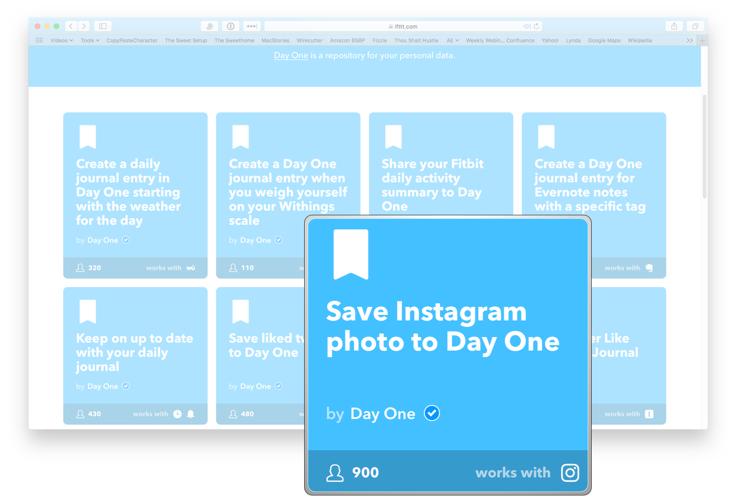 Use Day One and IFTTT to automatically create journal entries