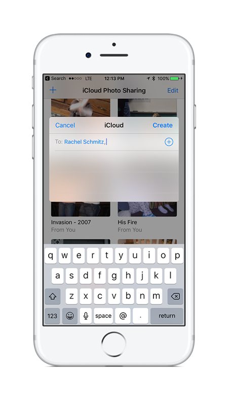 Setting up a shared iCloud photo album