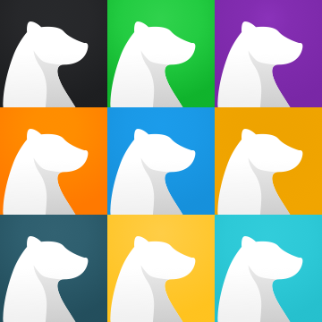 Bear's custom home screen icons