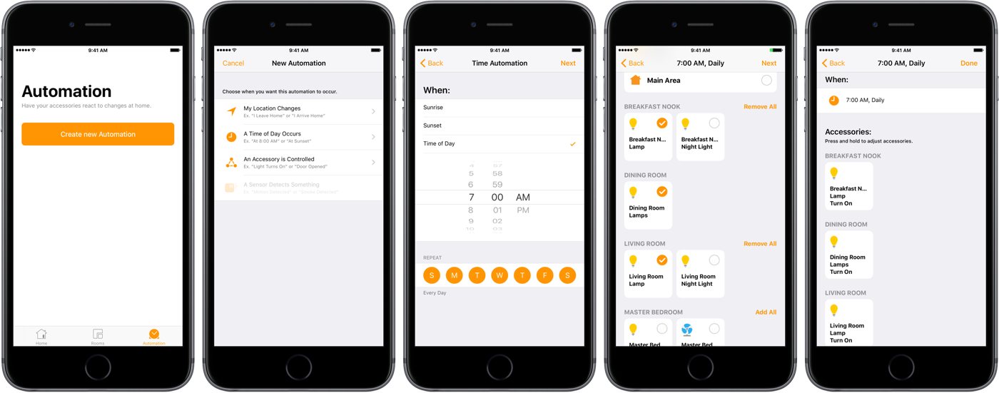 HomeKit settings for morning