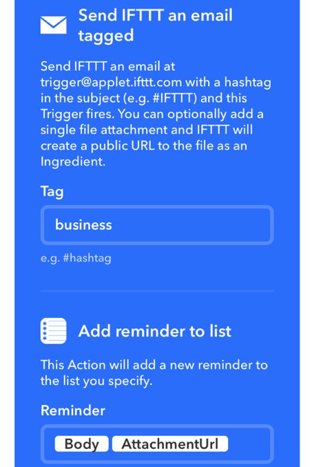 Paperless workflow - IFTTT settings