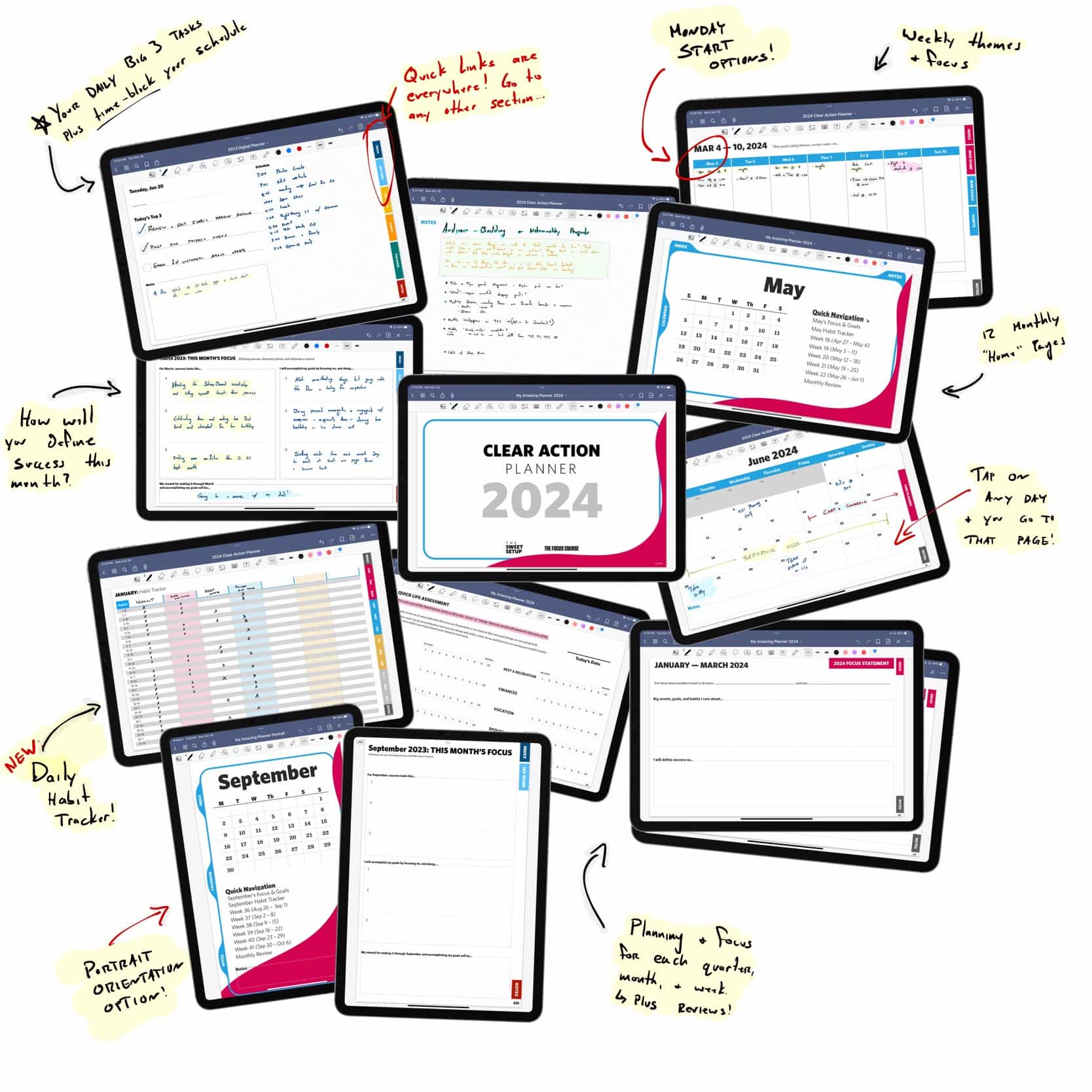 Digital Planner for iPad with multiple templates
