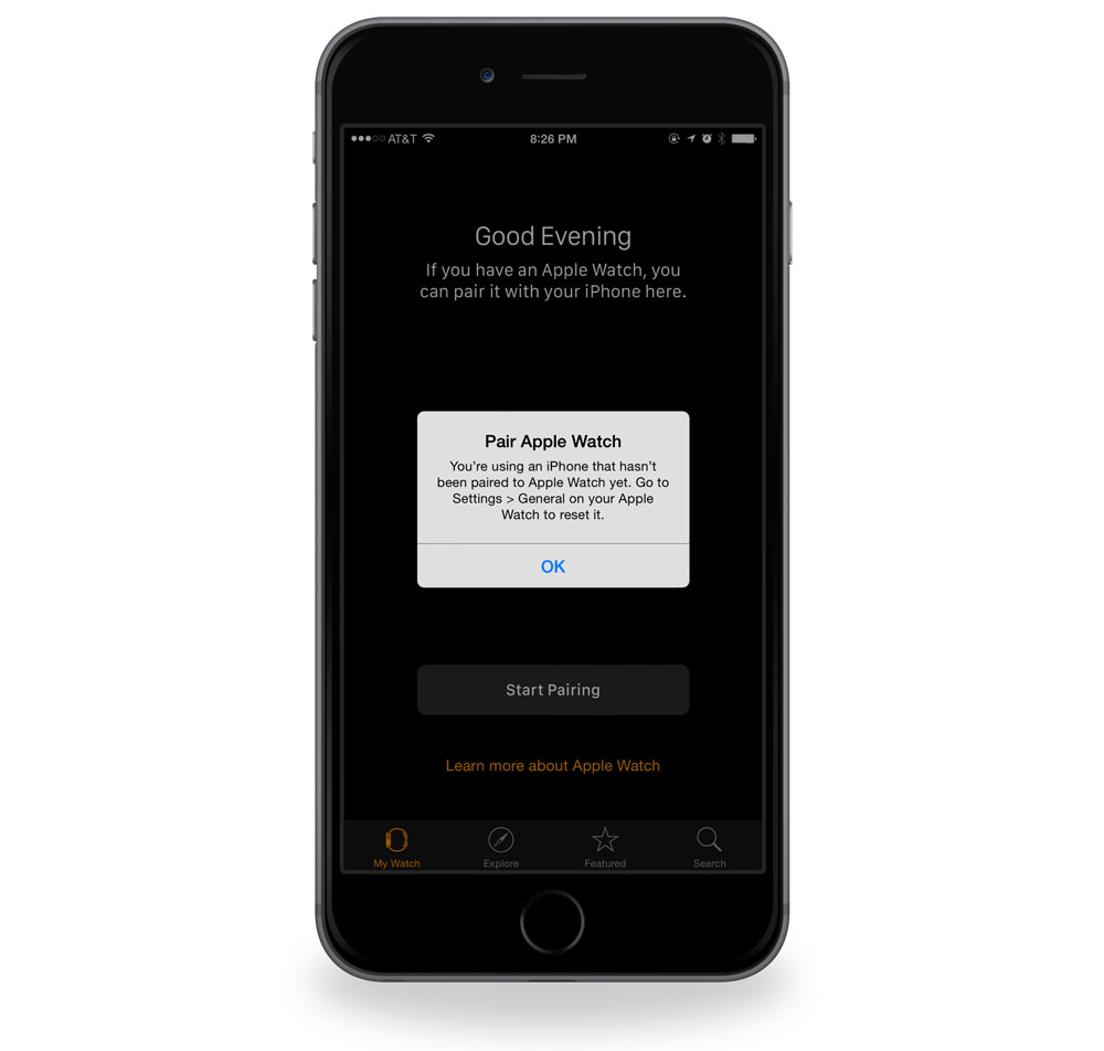 Apple Watch pairing instructions