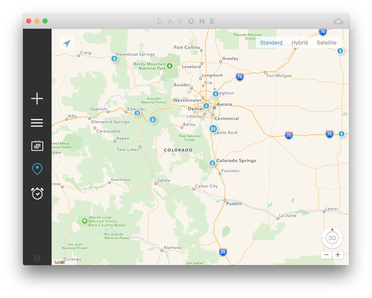 day one location map view