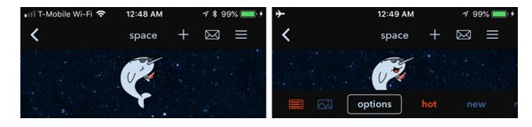 Narwhal refresh animation (dark mode)