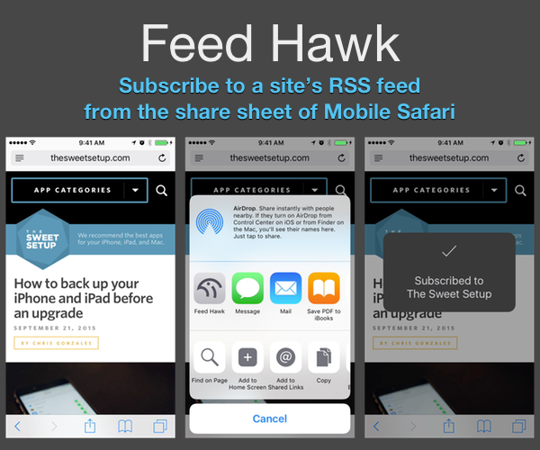 Feed Hawk 600x500 Banner Ad The Sweet Setup