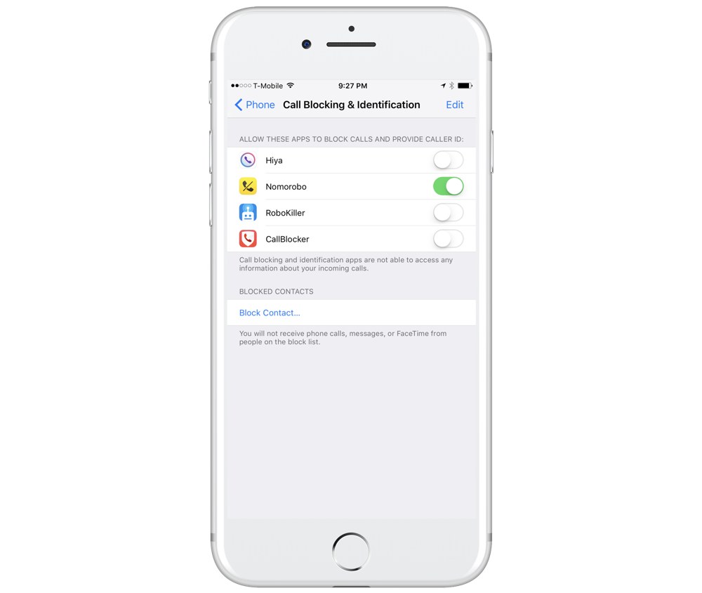 Block Telemarketers: Call Blocking settings in iOS