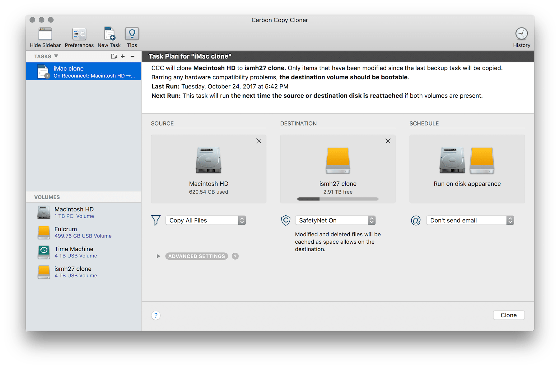 carbon copy cloner mac instructions