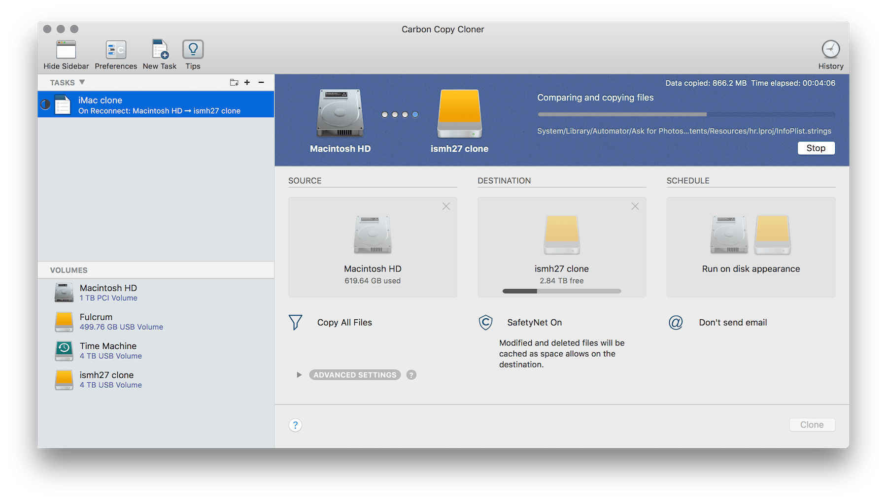 carbon copy cloner documentation