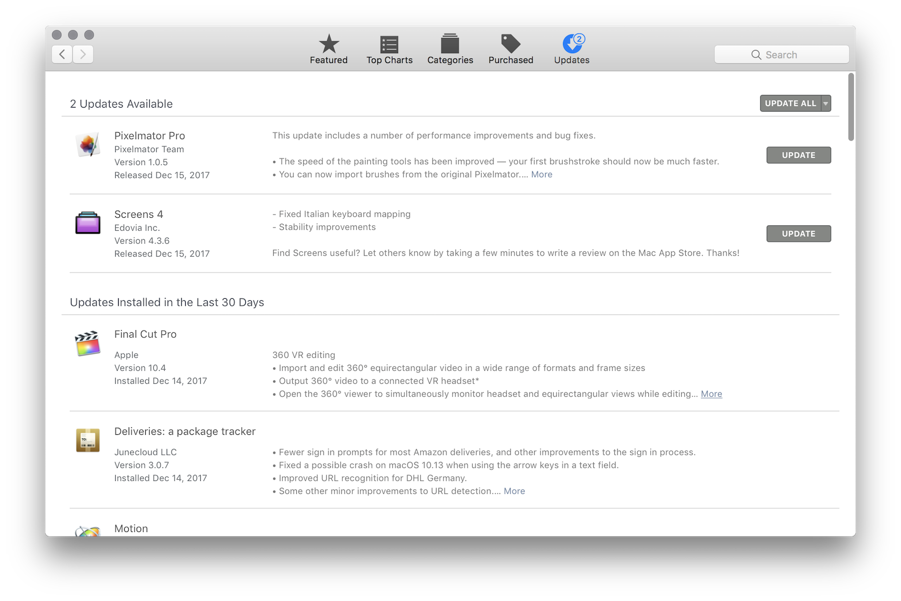 Check for mac os updates