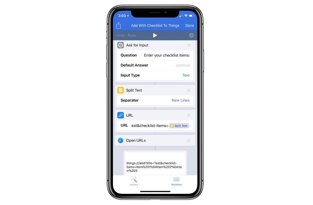 Things iOS Workflows
