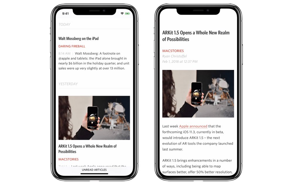 Unread 1 9 Introduces Inoreader Support And Improved Iphone X Functionality The Sweet Setup