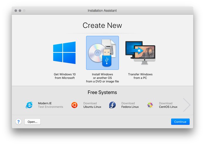 parallels settings