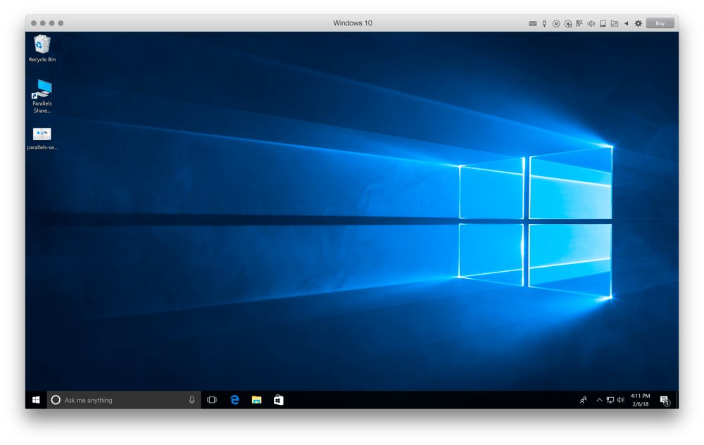 Parallels Windows 10