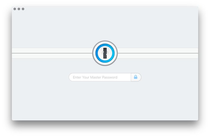 1Password lock screen