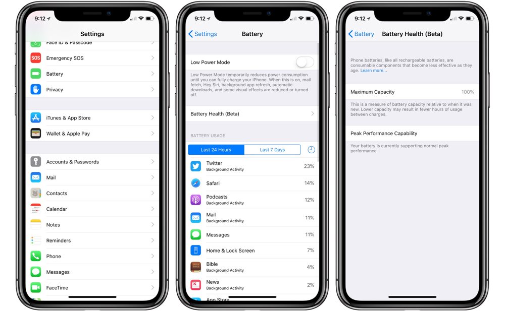 Iphone battery store checker