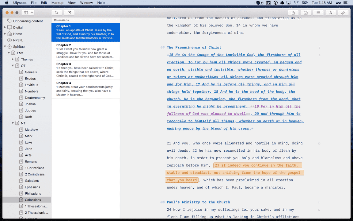 bible markup software for mac