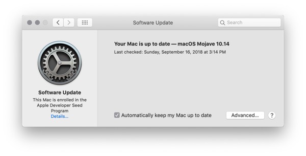 how to find spamsieve version macos mojave