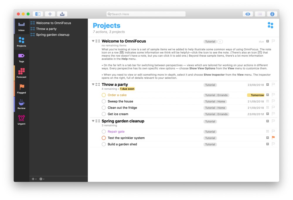 omnifocus setup